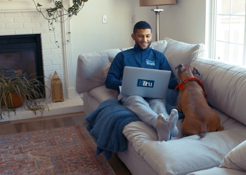 Youssef Zalal "The Moroccan Devil", reviewing his BrandTruth results with his dog